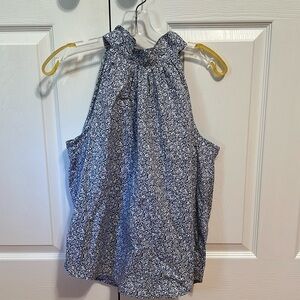 NWT J. Crew sleeveless floral top with tie in back. Size 2